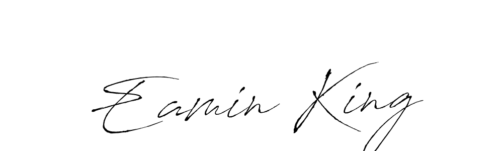 if you are searching for the best signature style for your name Eamin King. so please give up your signature search. here we have designed multiple signature styles  using Antro_Vectra. Eamin King signature style 6 images and pictures png