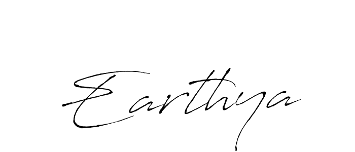 Make a beautiful signature design for name Earthya. With this signature (Antro_Vectra) style, you can create a handwritten signature for free. Earthya signature style 6 images and pictures png