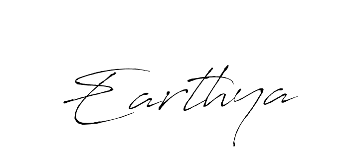 Make a beautiful signature design for name Earthya. With this signature (Antro_Vectra) style, you can create a handwritten signature for free. Earthya signature style 6 images and pictures png