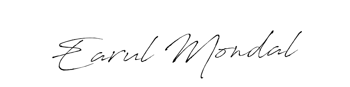 Design your own signature with our free online signature maker. With this signature software, you can create a handwritten (Antro_Vectra) signature for name Earul Mondal. Earul Mondal signature style 6 images and pictures png