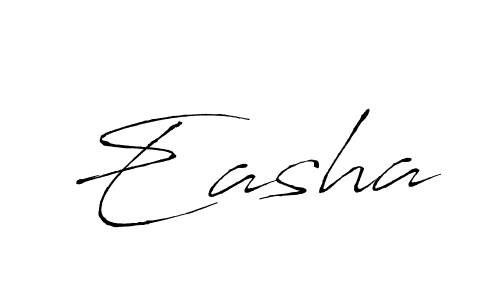 Design your own signature with our free online signature maker. With this signature software, you can create a handwritten (Antro_Vectra) signature for name Easha. Easha signature style 6 images and pictures png