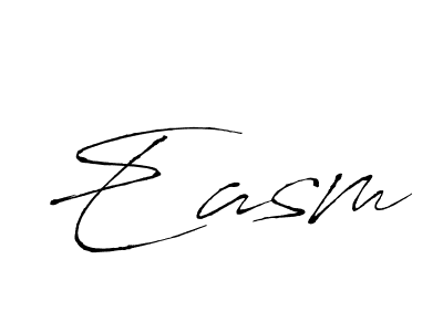 How to make Easm name signature. Use Antro_Vectra style for creating short signs online. This is the latest handwritten sign. Easm signature style 6 images and pictures png