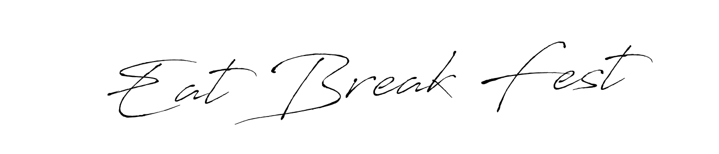 Make a beautiful signature design for name Eat Break Fest. With this signature (Antro_Vectra) style, you can create a handwritten signature for free. Eat Break Fest signature style 6 images and pictures png