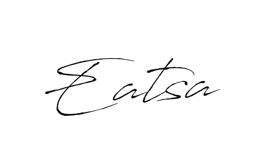 How to make Eatsa name signature. Use Antro_Vectra style for creating short signs online. This is the latest handwritten sign. Eatsa signature style 6 images and pictures png