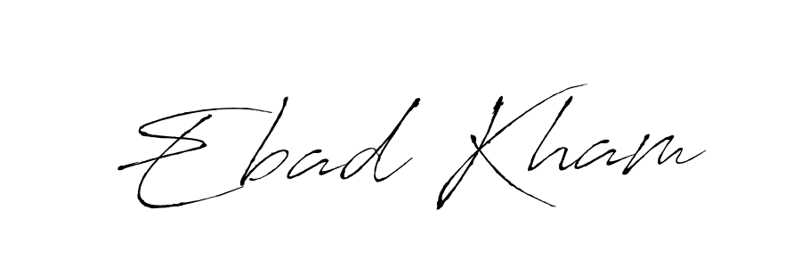 Make a beautiful signature design for name Ebad Kham. Use this online signature maker to create a handwritten signature for free. Ebad Kham signature style 6 images and pictures png