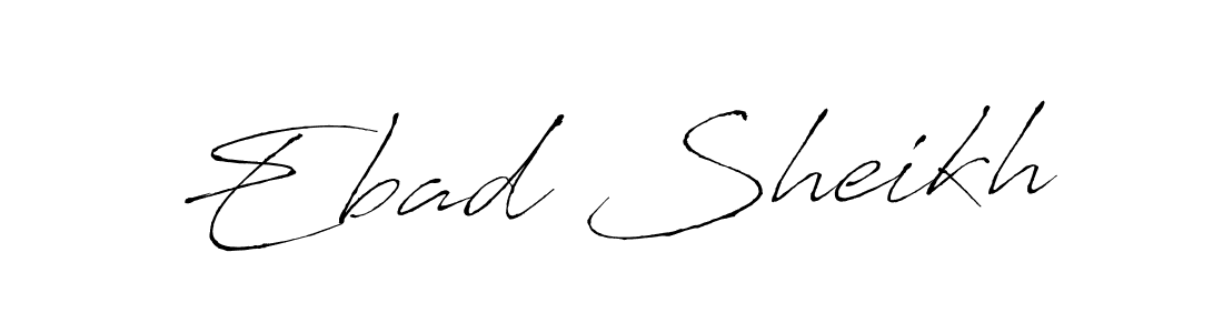 Ebad Sheikh stylish signature style. Best Handwritten Sign (Antro_Vectra) for my name. Handwritten Signature Collection Ideas for my name Ebad Sheikh. Ebad Sheikh signature style 6 images and pictures png