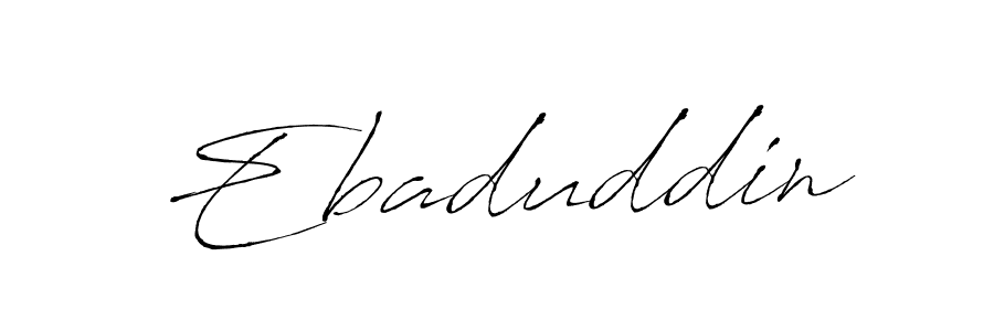 How to make Ebaduddin name signature. Use Antro_Vectra style for creating short signs online. This is the latest handwritten sign. Ebaduddin signature style 6 images and pictures png