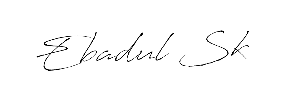 Make a beautiful signature design for name Ebadul Sk. With this signature (Antro_Vectra) style, you can create a handwritten signature for free. Ebadul Sk signature style 6 images and pictures png