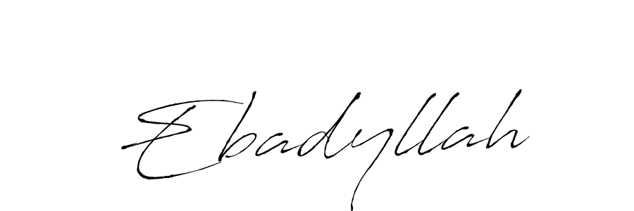 Design your own signature with our free online signature maker. With this signature software, you can create a handwritten (Antro_Vectra) signature for name Ebadyllah. Ebadyllah signature style 6 images and pictures png