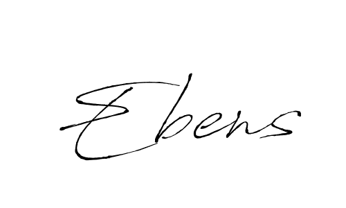 Design your own signature with our free online signature maker. With this signature software, you can create a handwritten (Antro_Vectra) signature for name Ebens. Ebens signature style 6 images and pictures png