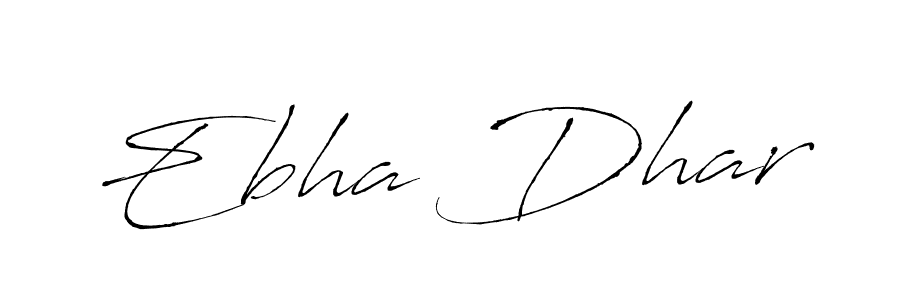 Also we have Ebha Dhar name is the best signature style. Create professional handwritten signature collection using Antro_Vectra autograph style. Ebha Dhar signature style 6 images and pictures png