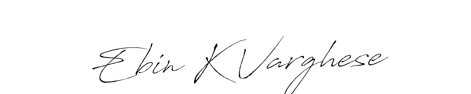 Design your own signature with our free online signature maker. With this signature software, you can create a handwritten (Antro_Vectra) signature for name Ebin K Varghese. Ebin K Varghese signature style 6 images and pictures png