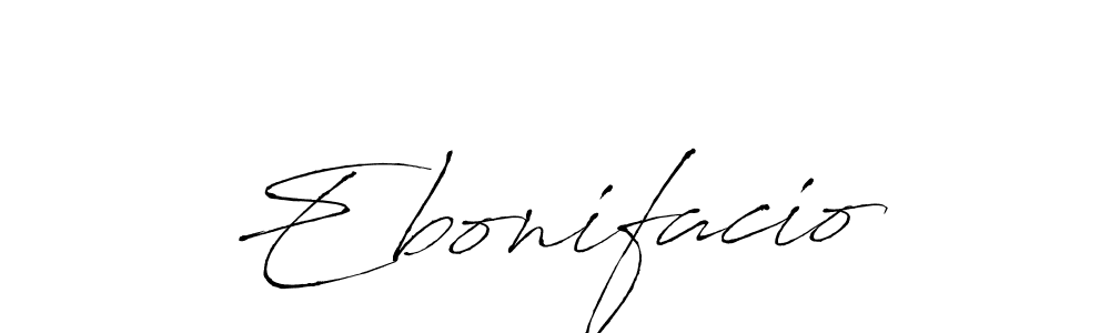 Make a beautiful signature design for name Ebonifacio. With this signature (Antro_Vectra) style, you can create a handwritten signature for free. Ebonifacio signature style 6 images and pictures png