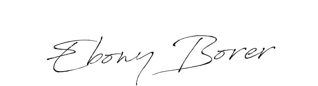 Create a beautiful signature design for name Ebony Borer. With this signature (Antro_Vectra) fonts, you can make a handwritten signature for free. Ebony Borer signature style 6 images and pictures png