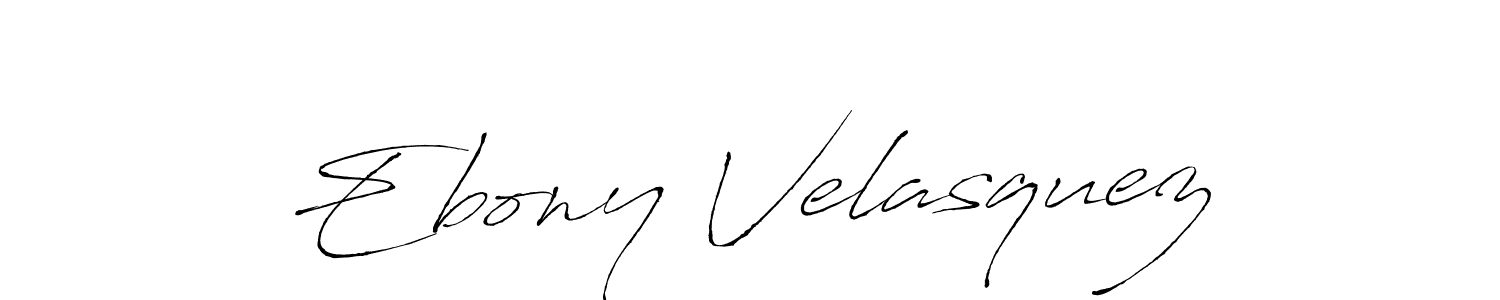 Make a beautiful signature design for name Ebony Velasquez. With this signature (Antro_Vectra) style, you can create a handwritten signature for free. Ebony Velasquez signature style 6 images and pictures png