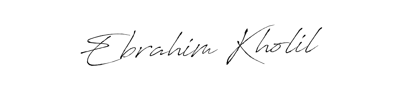 Design your own signature with our free online signature maker. With this signature software, you can create a handwritten (Antro_Vectra) signature for name Ebrahim Kholil. Ebrahim Kholil signature style 6 images and pictures png