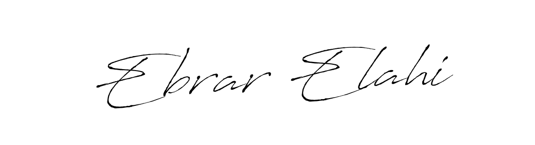 Create a beautiful signature design for name Ebrar Elahi. With this signature (Antro_Vectra) fonts, you can make a handwritten signature for free. Ebrar Elahi signature style 6 images and pictures png