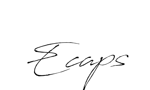 Make a beautiful signature design for name Ecaps. Use this online signature maker to create a handwritten signature for free. Ecaps signature style 6 images and pictures png