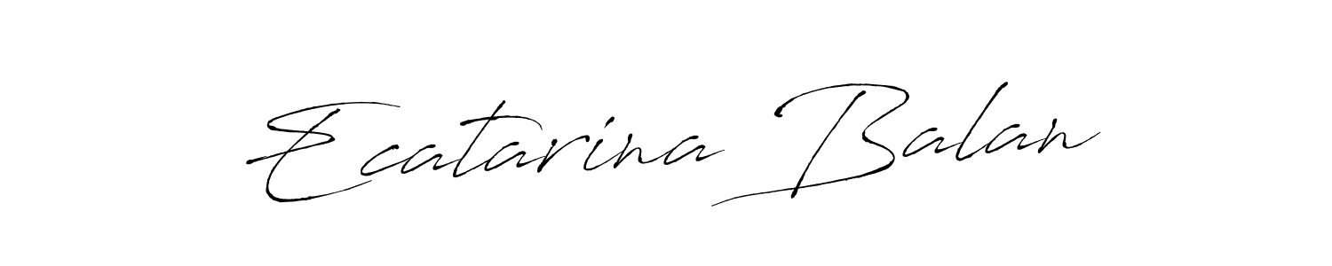 Antro_Vectra is a professional signature style that is perfect for those who want to add a touch of class to their signature. It is also a great choice for those who want to make their signature more unique. Get Ecatarina Balan name to fancy signature for free. Ecatarina Balan signature style 6 images and pictures png