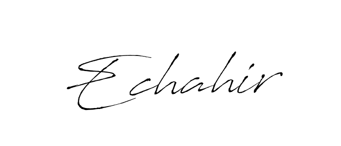 Use a signature maker to create a handwritten signature online. With this signature software, you can design (Antro_Vectra) your own signature for name Echahir. Echahir signature style 6 images and pictures png