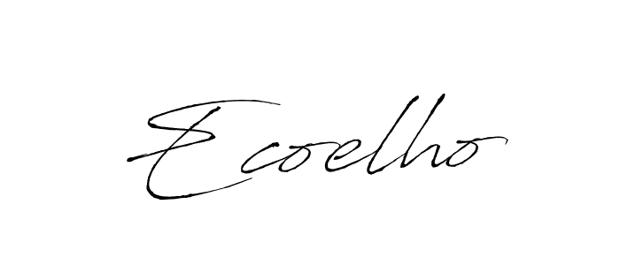 The best way (Antro_Vectra) to make a short signature is to pick only two or three words in your name. The name Ecoelho include a total of six letters. For converting this name. Ecoelho signature style 6 images and pictures png