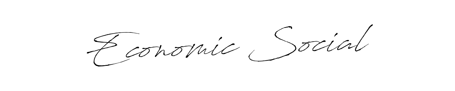The best way (Antro_Vectra) to make a short signature is to pick only two or three words in your name. The name Economic Social include a total of six letters. For converting this name. Economic Social signature style 6 images and pictures png