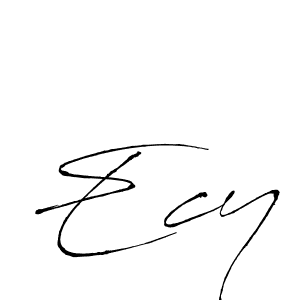 How to make Ecy signature? Antro_Vectra is a professional autograph style. Create handwritten signature for Ecy name. Ecy signature style 6 images and pictures png