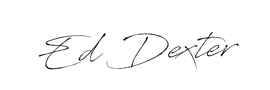 How to make Ed Dexter name signature. Use Antro_Vectra style for creating short signs online. This is the latest handwritten sign. Ed Dexter signature style 6 images and pictures png