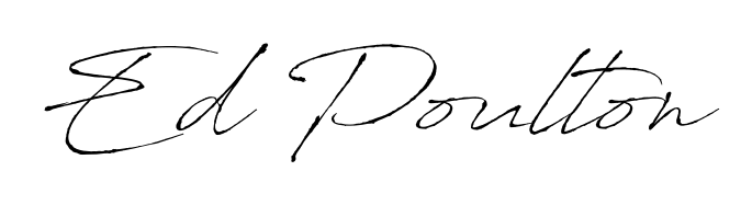 Designed for modern professionals: Ed Poulton name signature crafted with Antro_Vectra script. Ready for digital PDF workflows. Ed Poulton signature style 6 images and pictures png