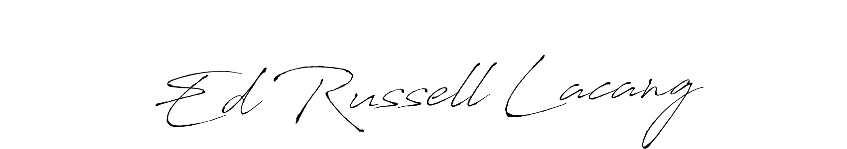 Ed Russell Lacang stylish signature style. Best Handwritten Sign (Antro_Vectra) for my name. Handwritten Signature Collection Ideas for my name Ed Russell Lacang. Ed Russell Lacang signature style 6 images and pictures png