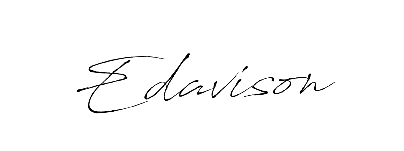 Edavison stylish signature style. Best Handwritten Sign (Antro_Vectra) for my name. Handwritten Signature Collection Ideas for my name Edavison. Edavison signature style 6 images and pictures png