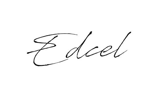 You should practise on your own different ways (Antro_Vectra) to write your name (Edcel) in signature. don't let someone else do it for you. Edcel signature style 6 images and pictures png