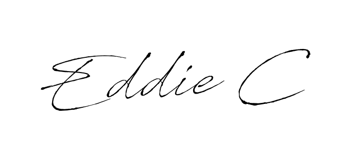 Eddie C stylish signature style. Best Handwritten Sign (Antro_Vectra) for my name. Handwritten Signature Collection Ideas for my name Eddie C. Eddie C signature style 6 images and pictures png