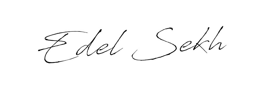 Use a signature maker to create a handwritten signature online. With this signature software, you can design (Antro_Vectra) your own signature for name Edel Sekh. Edel Sekh signature style 6 images and pictures png