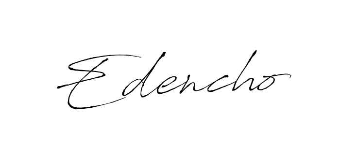 Use a signature maker to create a handwritten signature online. With this signature software, you can design (Antro_Vectra) your own signature for name Edencho. Edencho signature style 6 images and pictures png