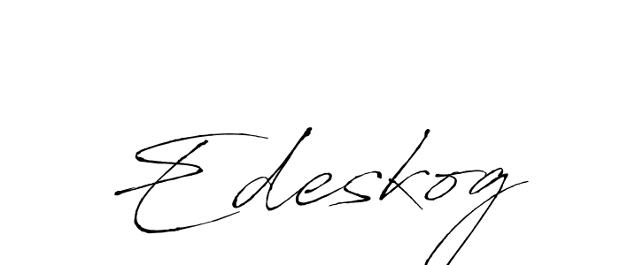 Make a beautiful signature design for name Edeskog. With this signature (Antro_Vectra) style, you can create a handwritten signature for free. Edeskog signature style 6 images and pictures png