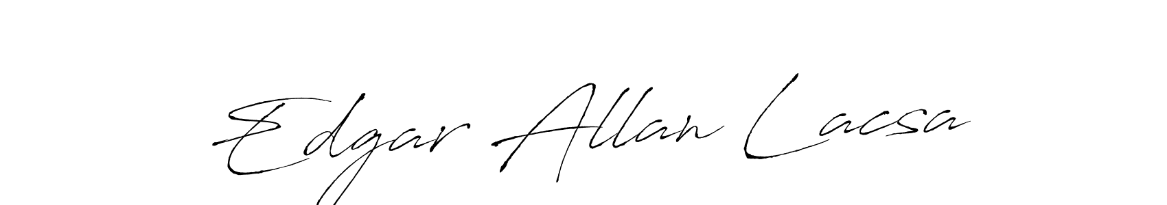 How to make Edgar Allan Lacsa signature? Antro_Vectra is a professional autograph style. Create handwritten signature for Edgar Allan Lacsa name. Edgar Allan Lacsa signature style 6 images and pictures png