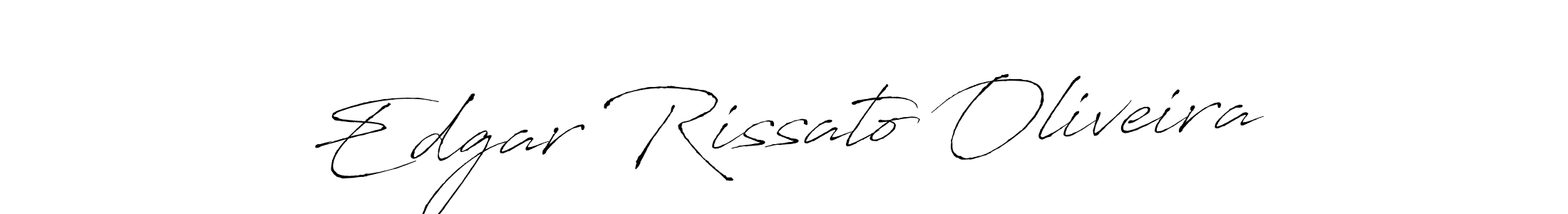 Create a beautiful signature design for name Edgar Rissato Oliveira. With this signature (Antro_Vectra) fonts, you can make a handwritten signature for free. Edgar Rissato Oliveira signature style 6 images and pictures png
