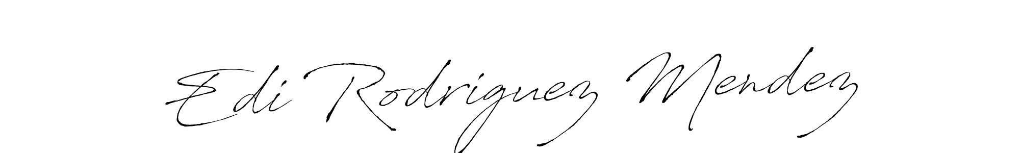 How to make Edi Rodriguez Mendez name signature. Use Antro_Vectra style for creating short signs online. This is the latest handwritten sign. Edi Rodriguez Mendez signature style 6 images and pictures png