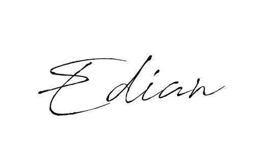 Make a beautiful signature design for name Edian. With this signature (Antro_Vectra) style, you can create a handwritten signature for free. Edian signature style 6 images and pictures png