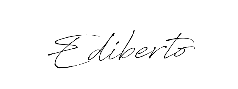 Design your own signature with our free online signature maker. With this signature software, you can create a handwritten (Antro_Vectra) signature for name Ediberto. Ediberto signature style 6 images and pictures png