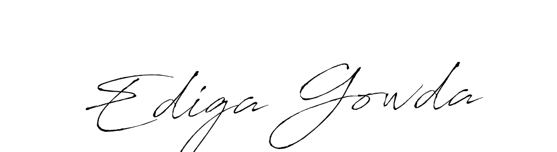 Make a beautiful signature design for name Ediga Gowda. With this signature (Antro_Vectra) style, you can create a handwritten signature for free. Ediga Gowda signature style 6 images and pictures png