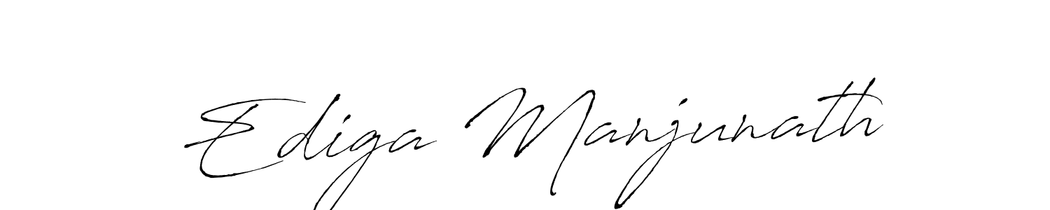 Also You can easily find your signature by using the search form. We will create Ediga Manjunath name handwritten signature images for you free of cost using Antro_Vectra sign style. Ediga Manjunath signature style 6 images and pictures png