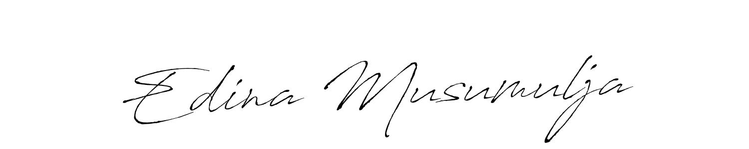Antro_Vectra is a professional signature style that is perfect for those who want to add a touch of class to their signature. It is also a great choice for those who want to make their signature more unique. Get Edina Musumulja name to fancy signature for free. Edina Musumulja signature style 6 images and pictures png