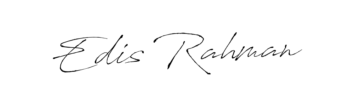 Design your own signature with our free online signature maker. With this signature software, you can create a handwritten (Antro_Vectra) signature for name Edis Rahman. Edis Rahman signature style 6 images and pictures png