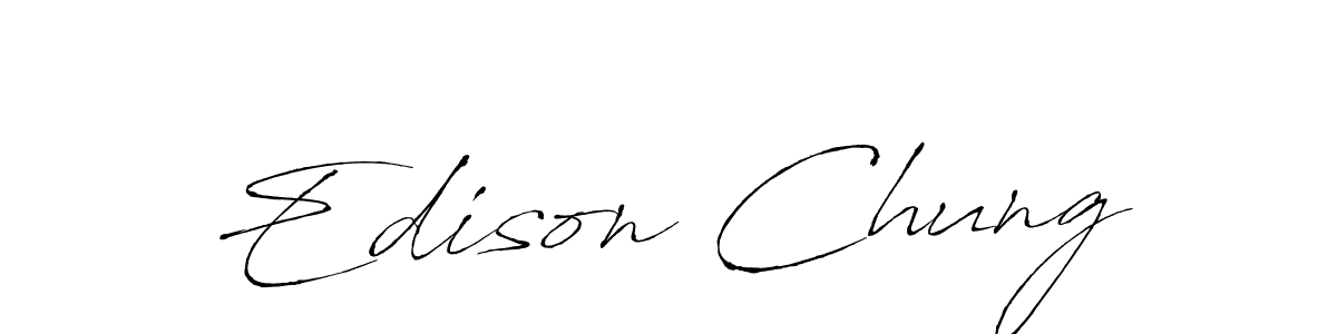 if you are searching for the best signature style for your name Edison Chung. so please give up your signature search. here we have designed multiple signature styles  using Antro_Vectra. Edison Chung signature style 6 images and pictures png