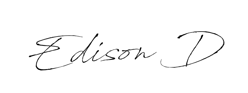The best way (Antro_Vectra) to make a short signature is to pick only two or three words in your name. The name Edison D include a total of six letters. For converting this name. Edison D signature style 6 images and pictures png