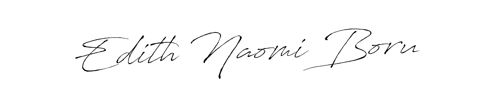 Create a beautiful signature design for name Edith Naomi Boru. With this signature (Antro_Vectra) fonts, you can make a handwritten signature for free. Edith Naomi Boru signature style 6 images and pictures png