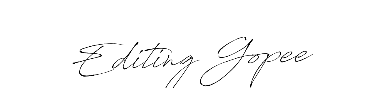 Similarly Antro_Vectra is the best handwritten signature design. Signature creator online .You can use it as an online autograph creator for name Editing Gopee. Editing Gopee signature style 6 images and pictures png