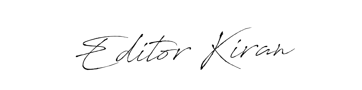 Antro_Vectra is a professional signature style that is perfect for those who want to add a touch of class to their signature. It is also a great choice for those who want to make their signature more unique. Get Editor Kiran name to fancy signature for free. Editor Kiran signature style 6 images and pictures png